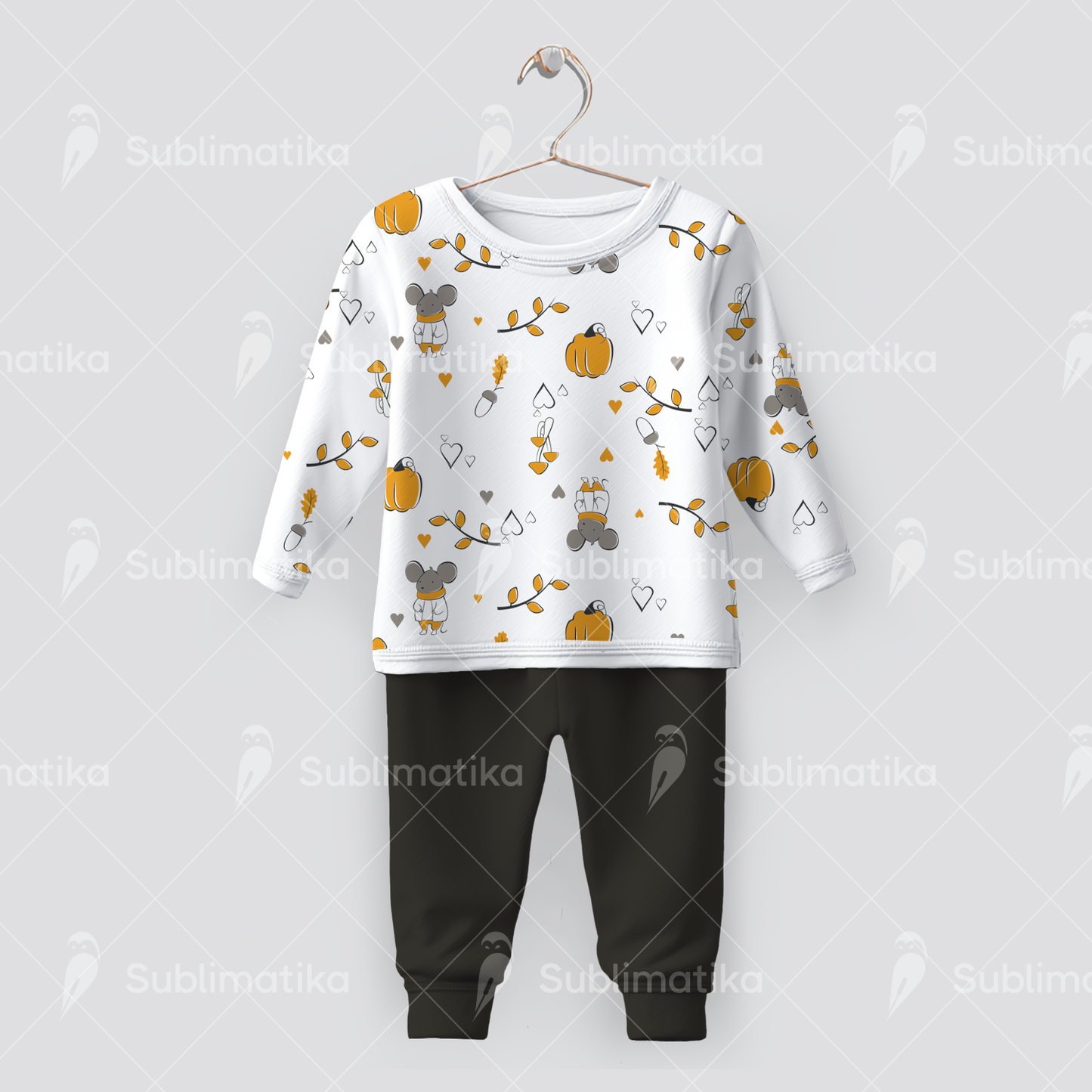 Autumn Mouse & Pumpkins_Pattern