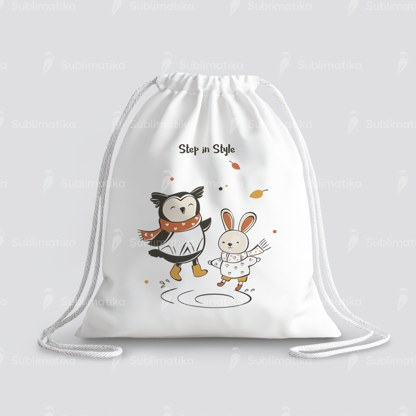 Autumn Puddle Fun Owl and Bunny