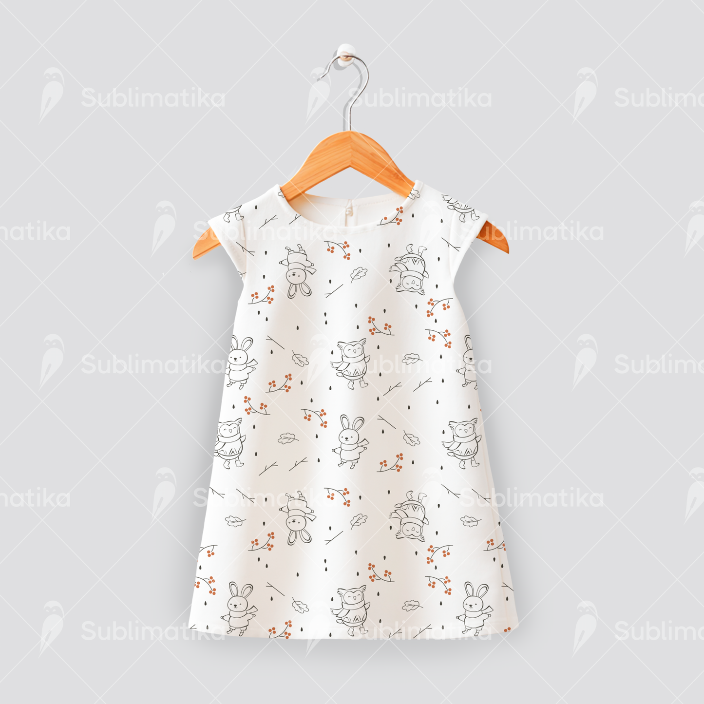 Owl and Bunny Rain Stroll_Pattern