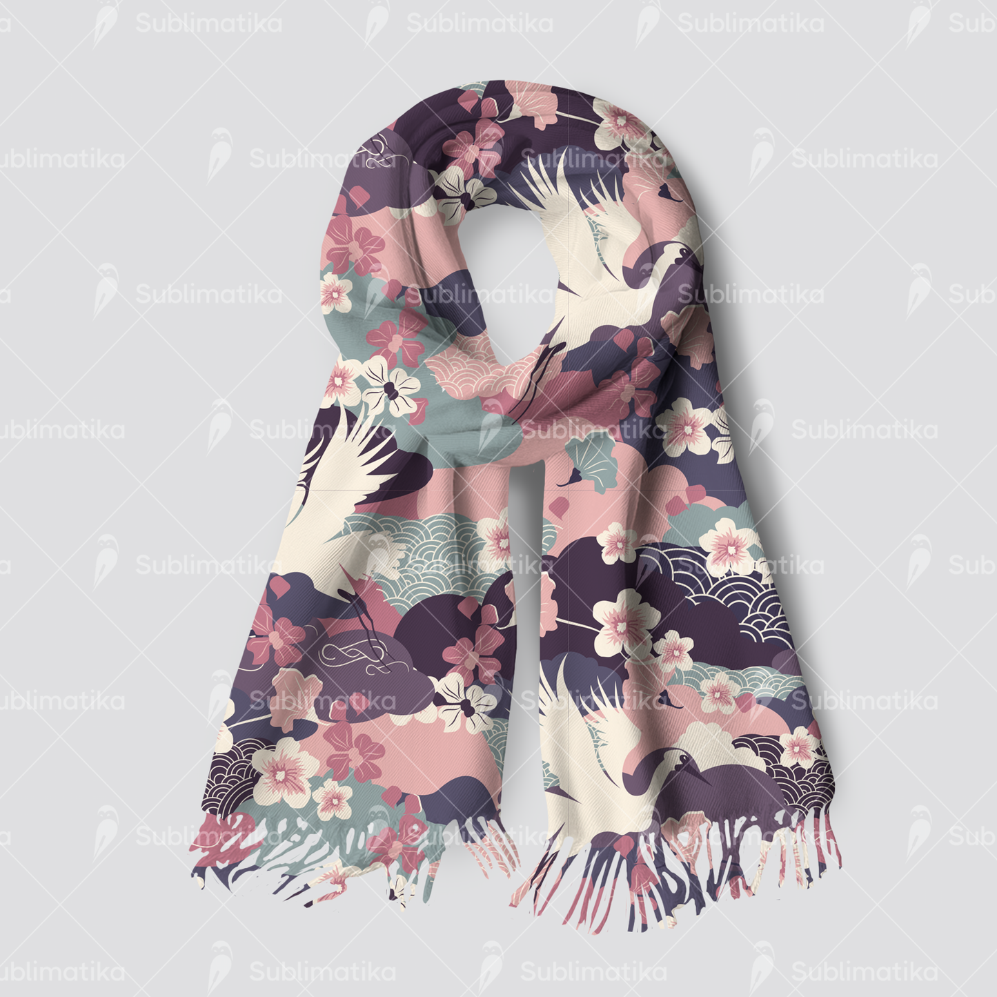 Sakura&Crane_Pattern