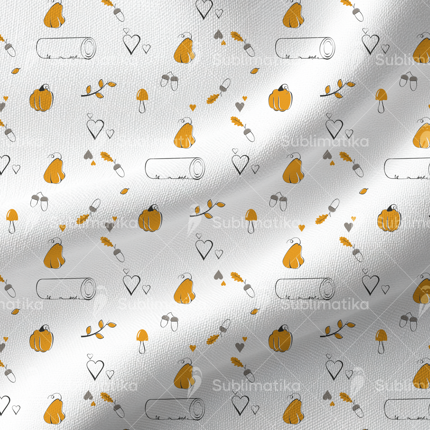 Autumn Log with Pumpkins_Pattern