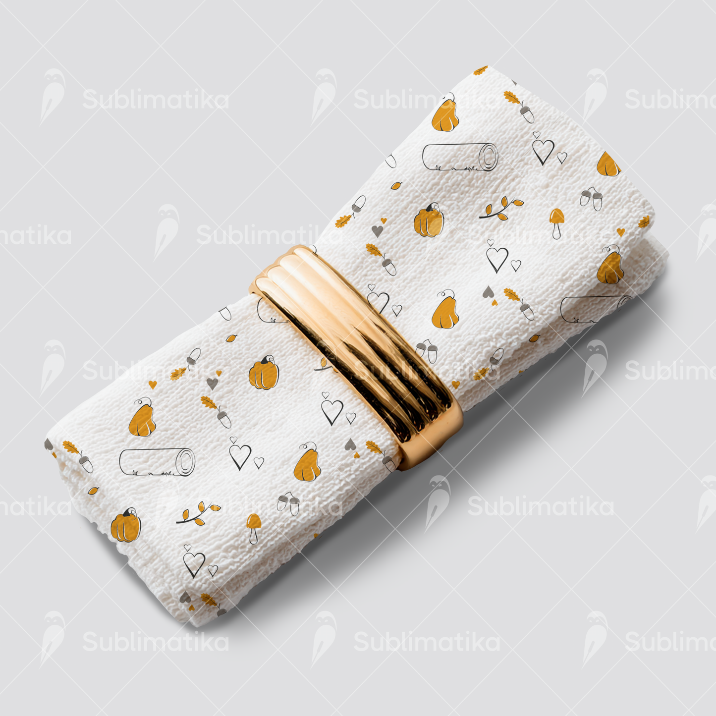 Autumn Log with Pumpkins_Pattern