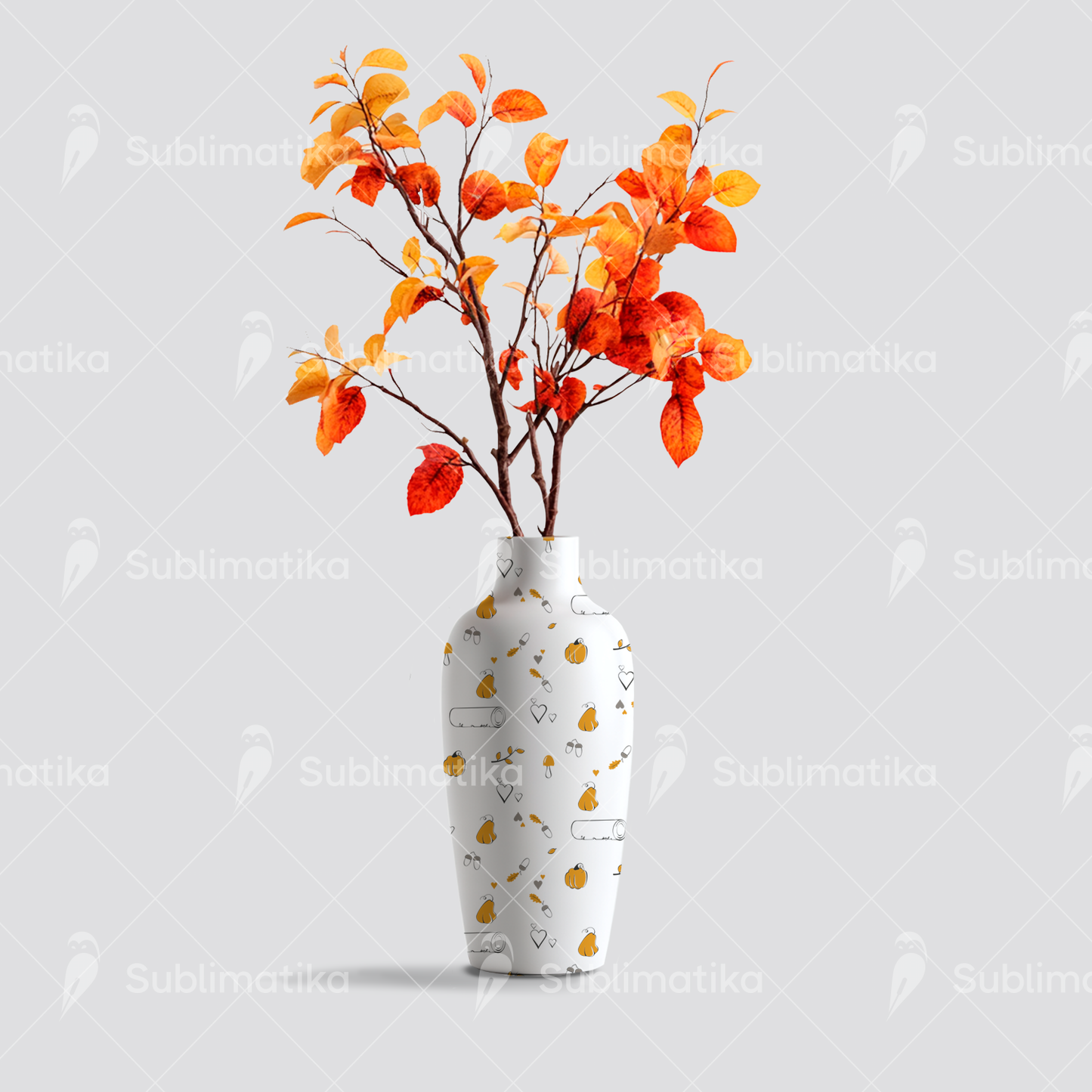 Autumn Log with Pumpkins_Pattern