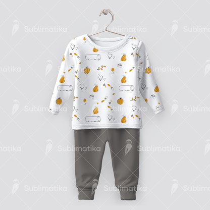 Autumn Log with Pumpkins_Pattern