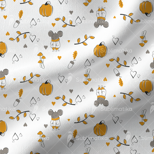Autumn Mouse & Pumpkins_Pattern