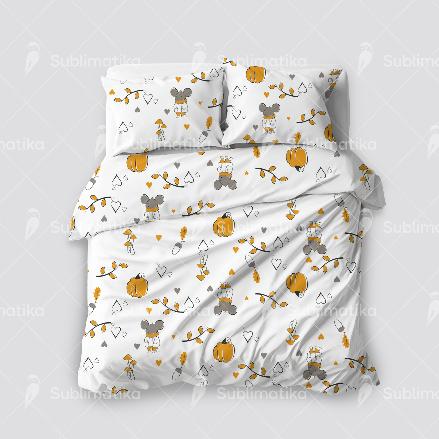 Autumn Mouse & Pumpkins_Pattern