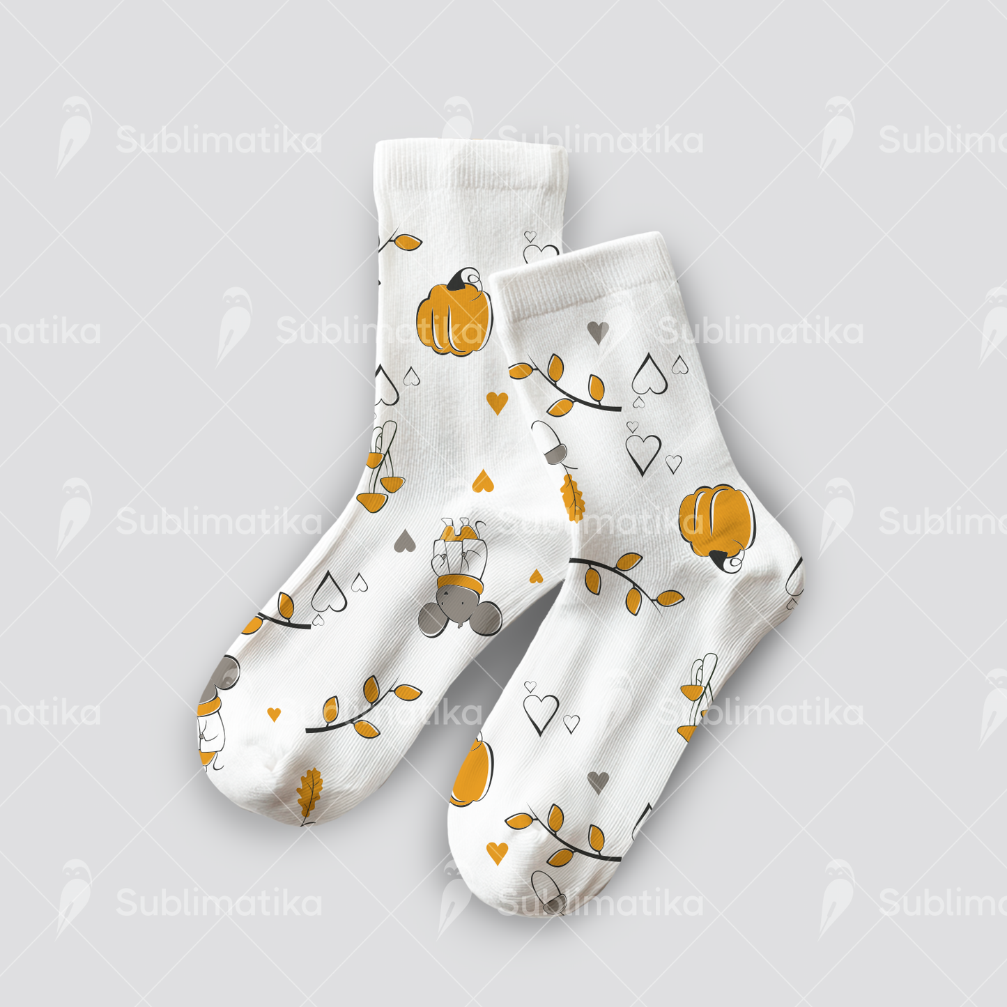 Autumn Mouse & Pumpkins_Pattern