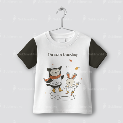 Autumn Puddle Fun Owl and Bunny