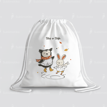 Autumn Puddle Fun Owl and Bunny