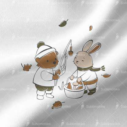 Bear & Bunny’s Autumn Mushroom Fishing