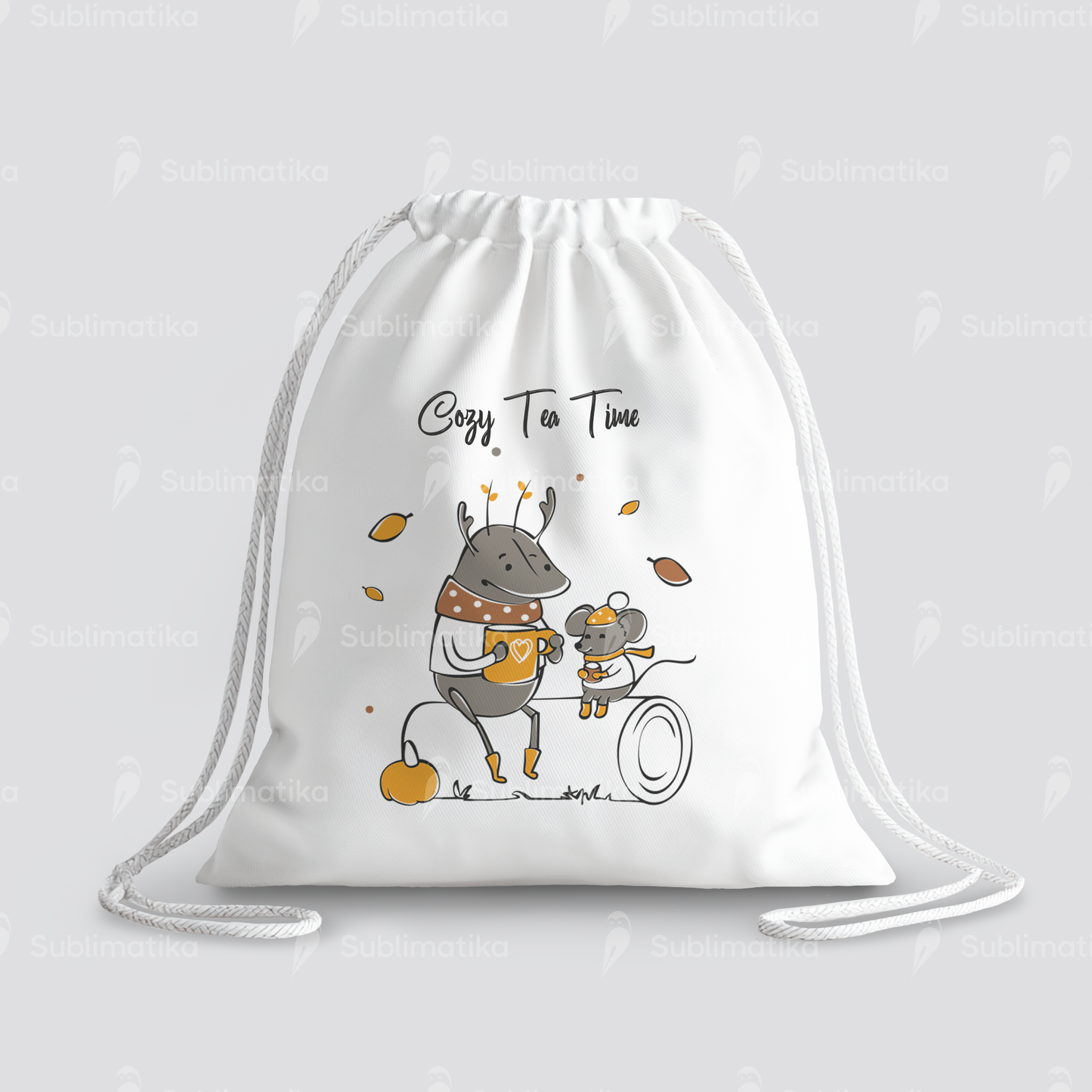 Beetle and Mouse Autumn Tea Time