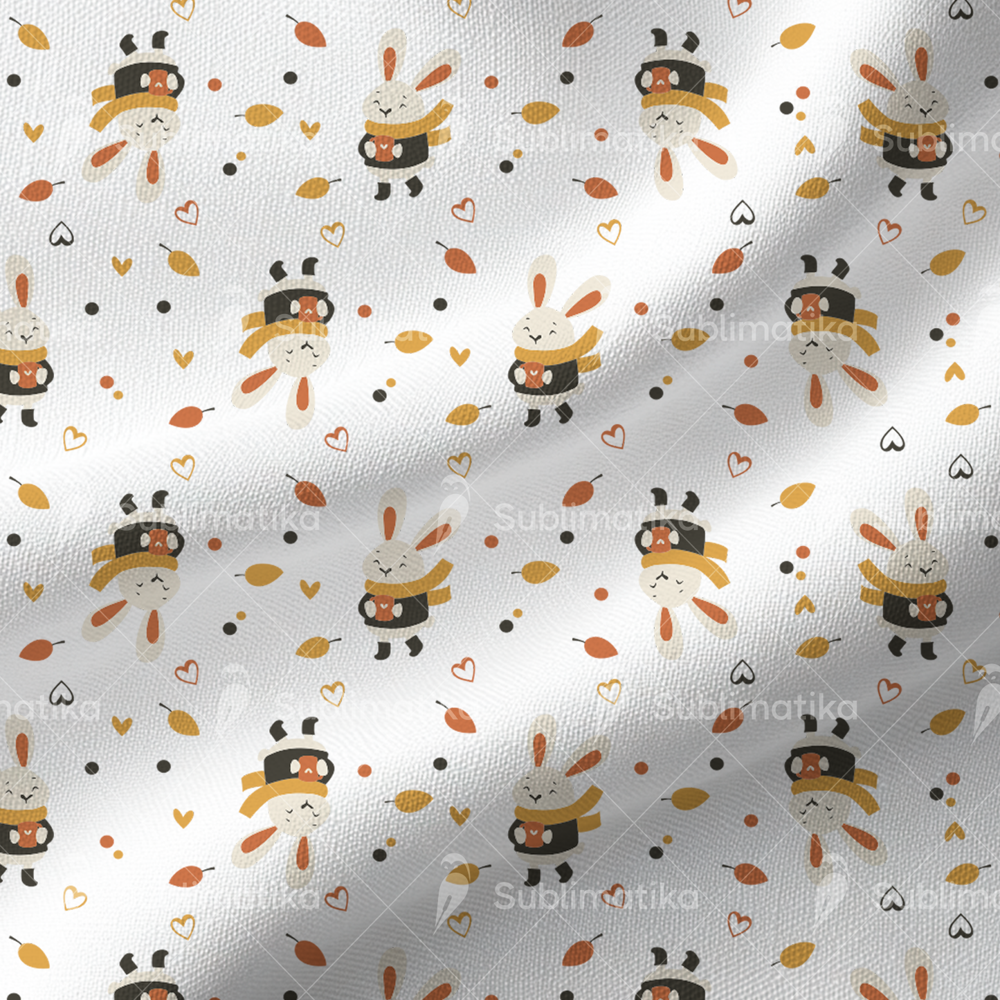 Bunny and Autumn Leaves_Pattern