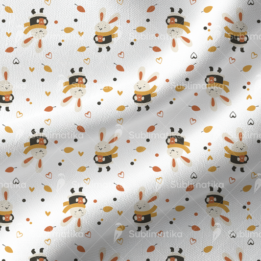 Bunny and Autumn Leaves_Pattern