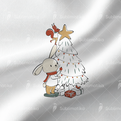 Christmas Tree Magic Bunny & Squirrel