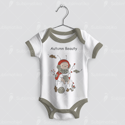 Knitting Ladybug on a Stump