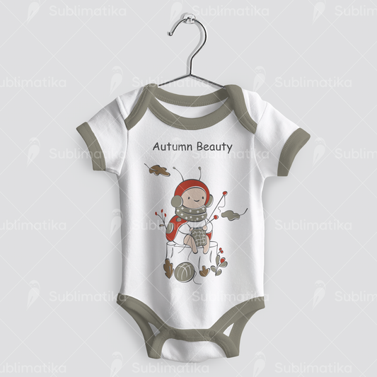 Knitting Ladybug on a Stump