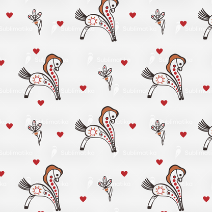 Romantic Ponies Pattern