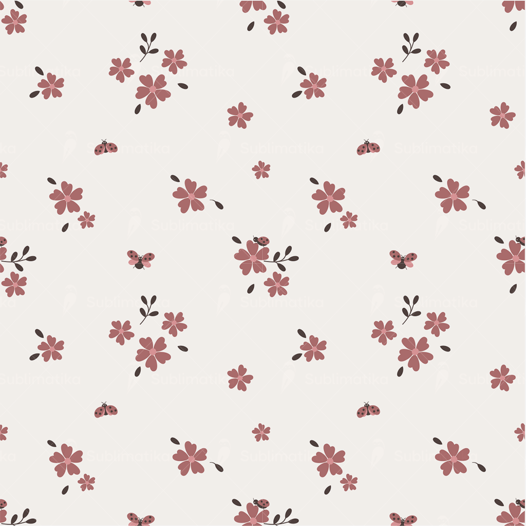 Floral Lady Dot Motif Pattern