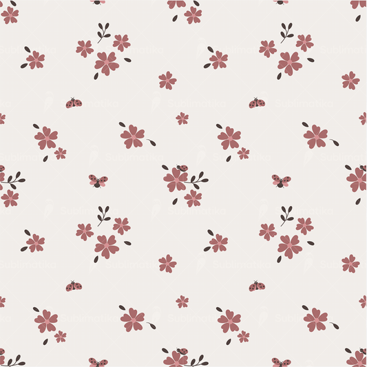 Floral Lady Dot Motif Pattern