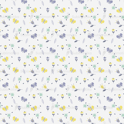 Spring Butterfly Flowers Pattern