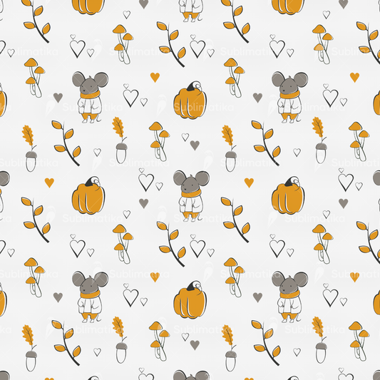 Autumn Mouse & Pumpkins_Pattern