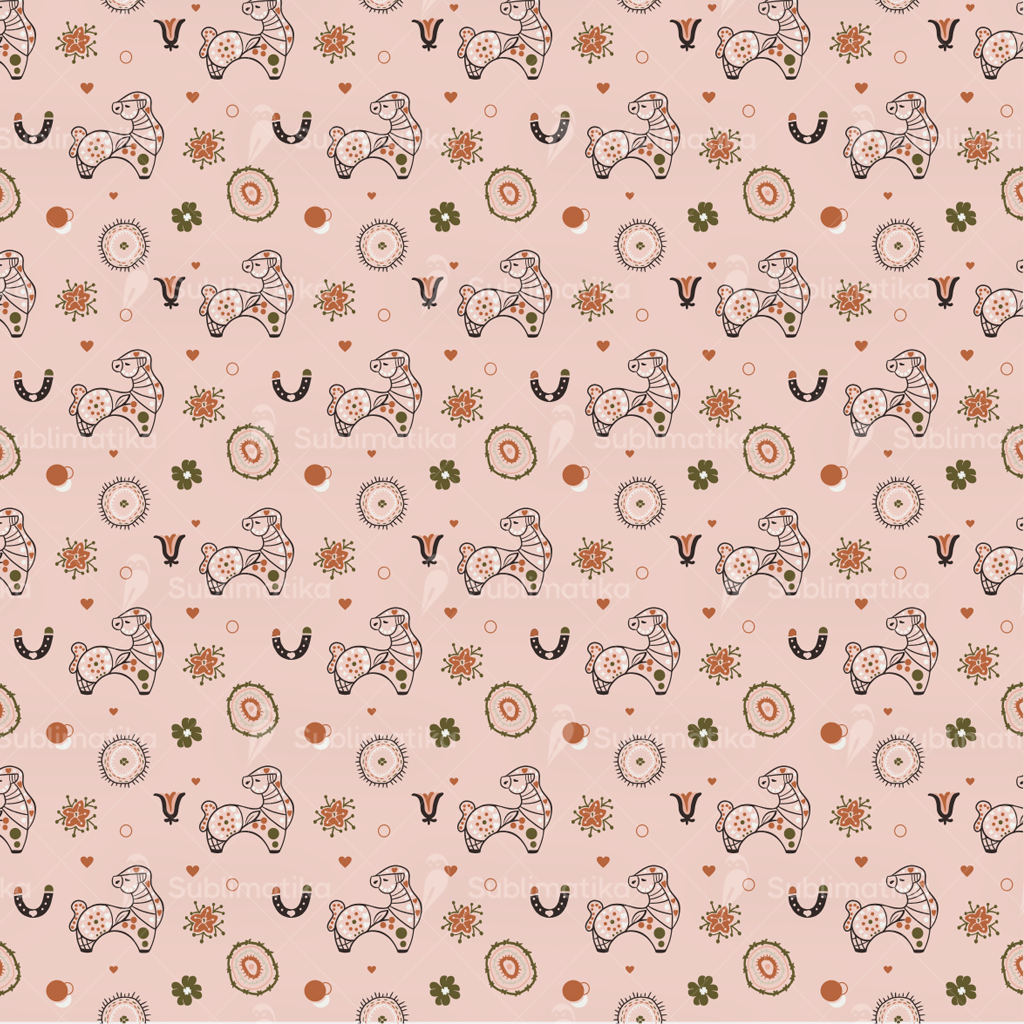 Hearts & Hooves Pattern