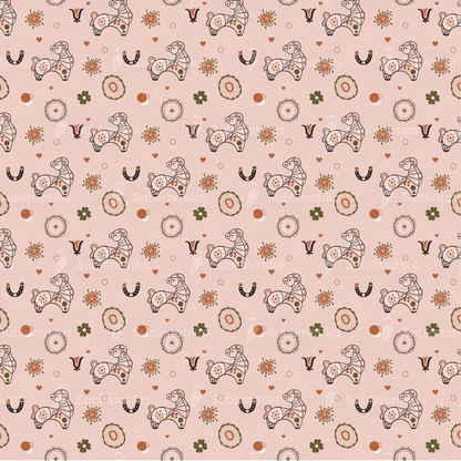 Hearts & Hooves Pattern