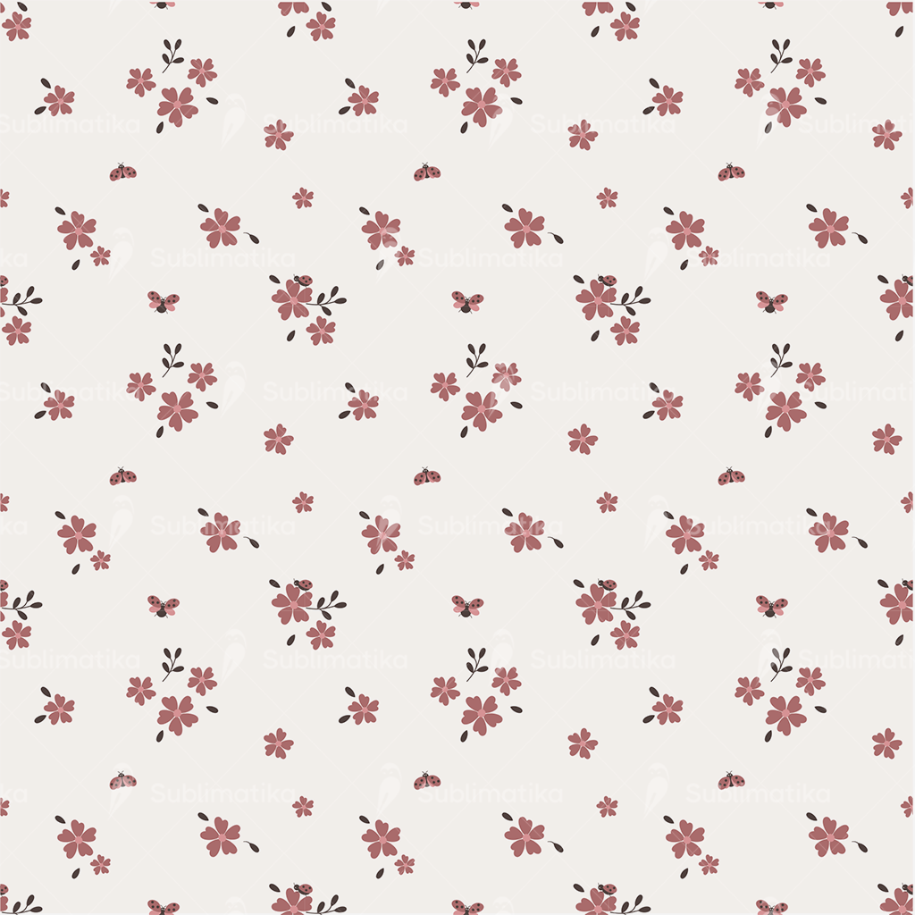 Floral Lady Dot Motif Pattern