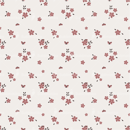 Floral Lady Dot Motif Pattern