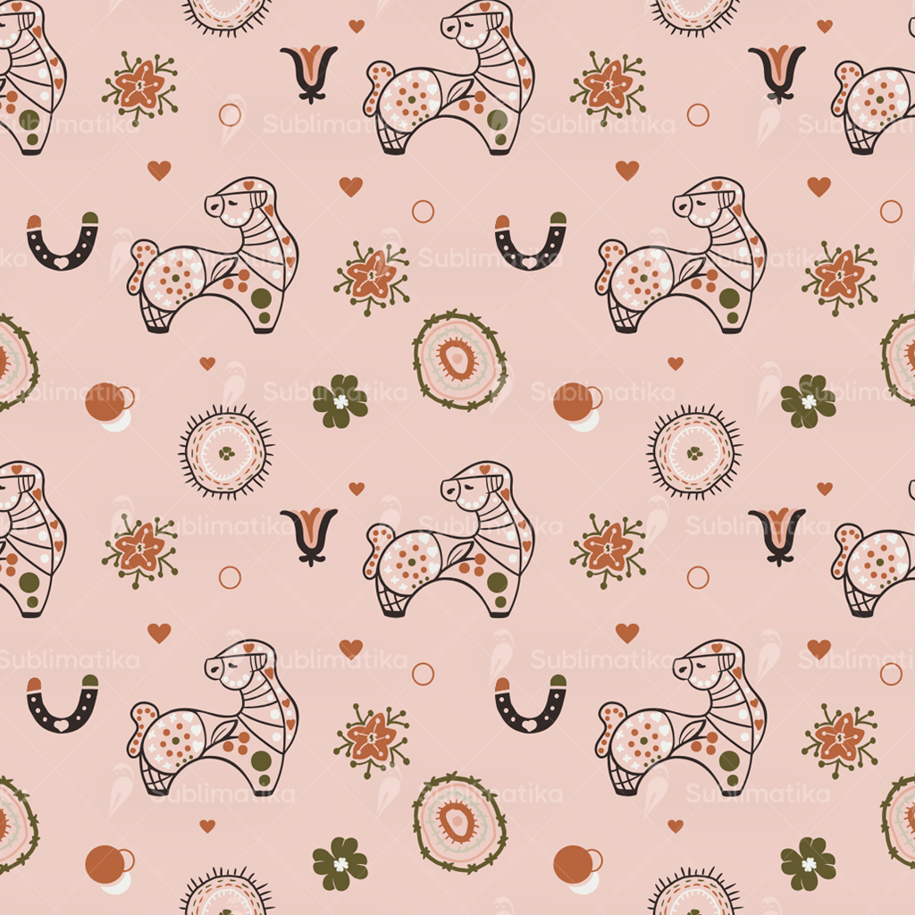 Hearts & Hooves Pattern