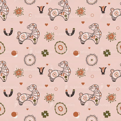 Hearts & Hooves Pattern