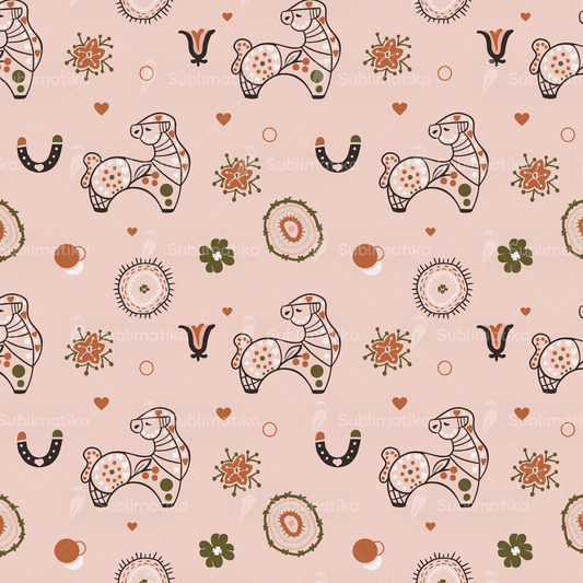Hearts & Hooves Pattern