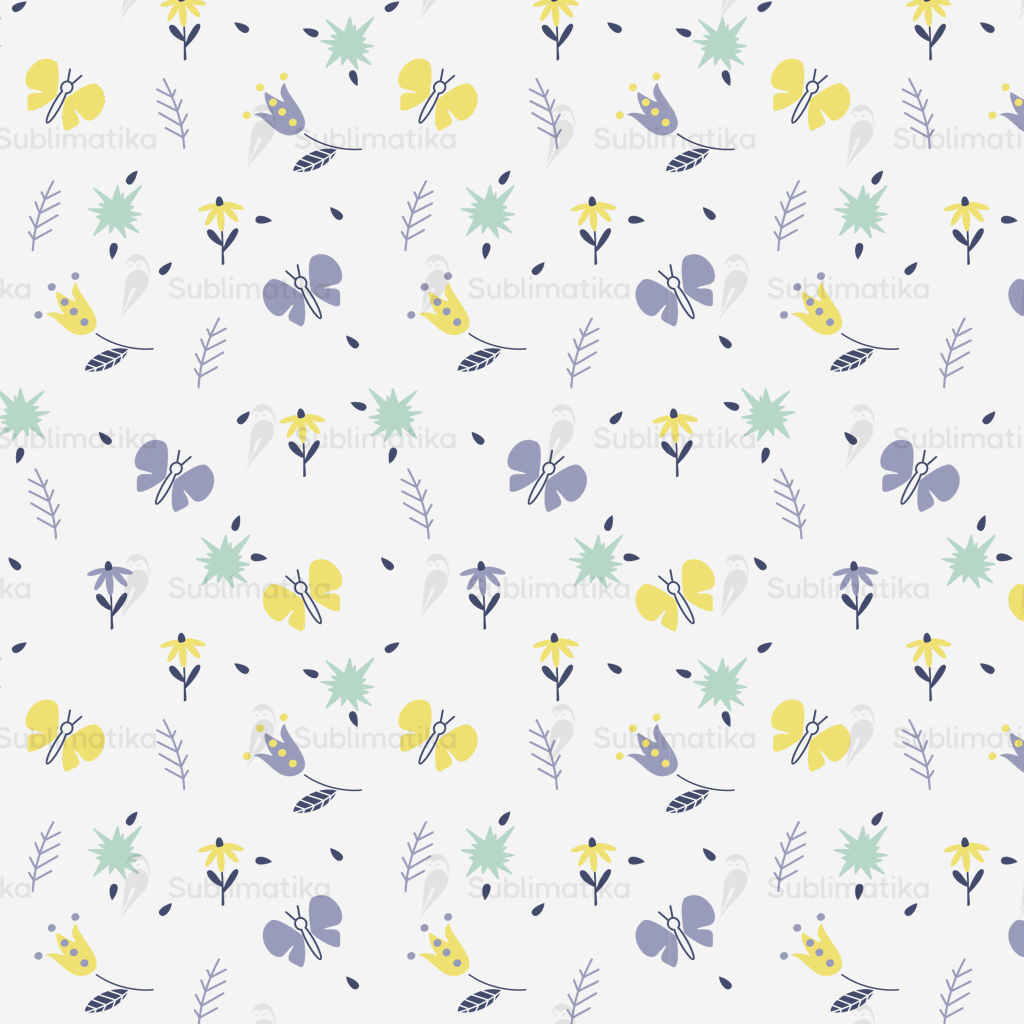 Spring Butterfly Flowers Pattern