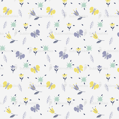 Spring Butterfly Flowers Pattern