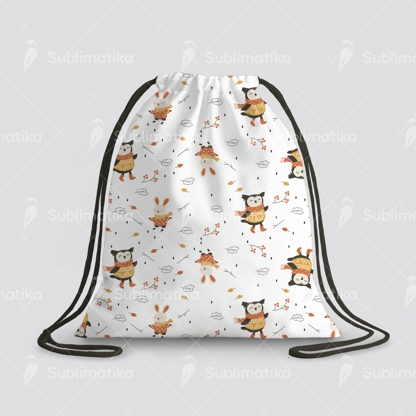 Owl & Bunny in the Rain_Pattern