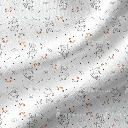 Owl and Bunny Rain Stroll_Pattern