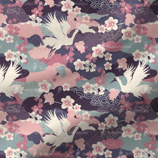 Sakura&Crane_Pattern