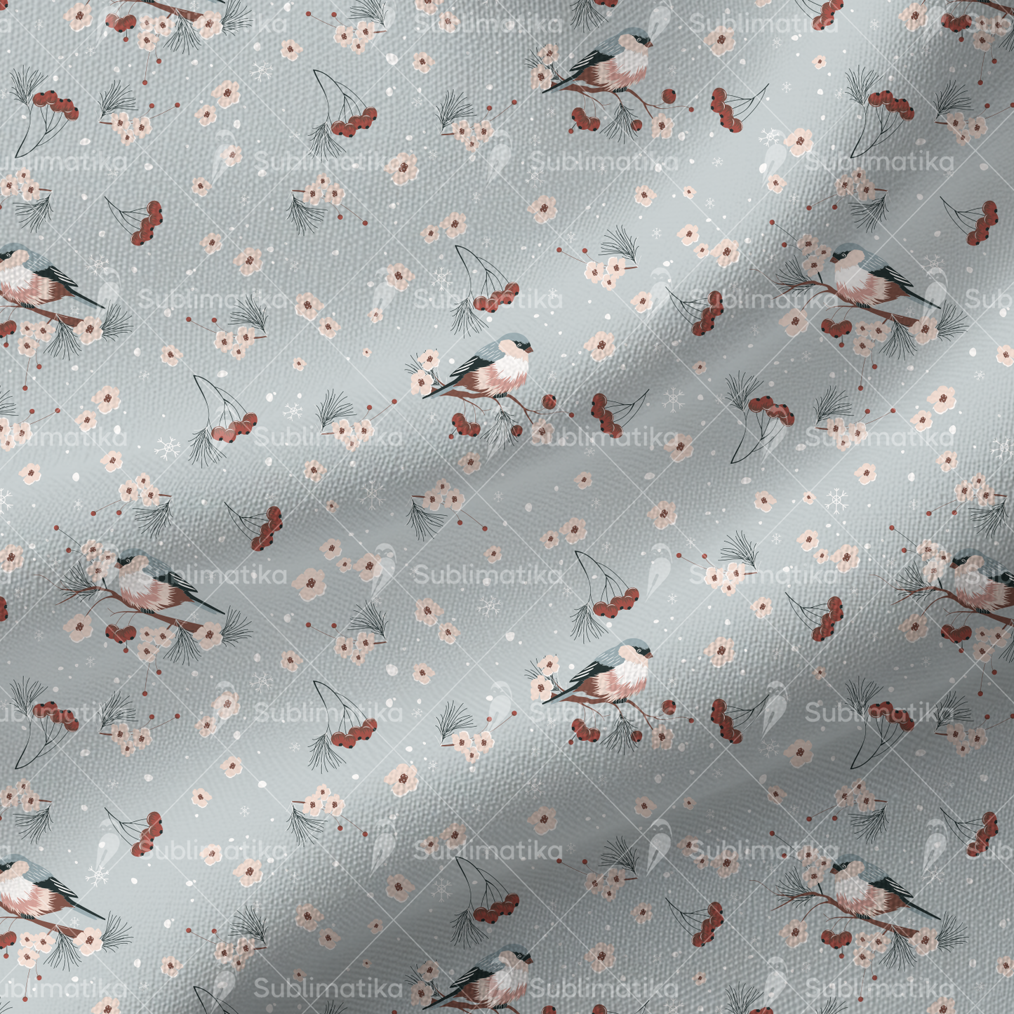 Winter Bullfinches _Pattern