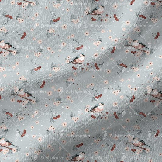 Winter Bullfinches _Pattern