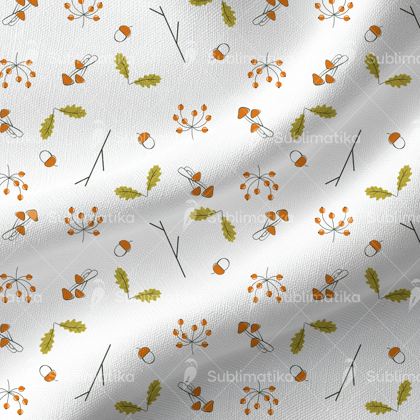 Woodland Gems with Acorns and Mushrooms_Pattern