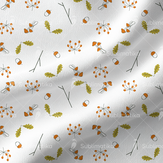 Woodland Gems with Acorns and Mushrooms_Pattern